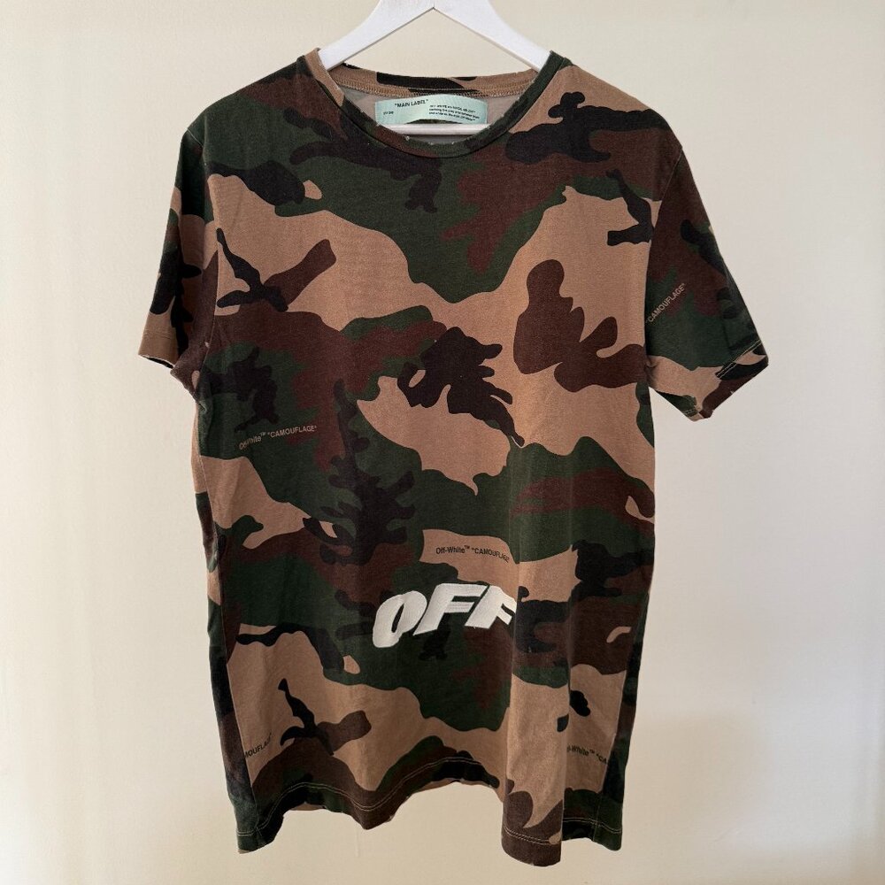 Off-White Virgil Abloh Camouflage Cotton T-shirt